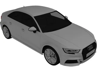 Audi A3 Sedan (2017) 3D Model