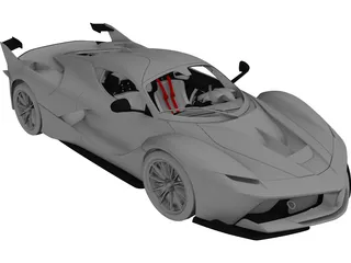 Ferrari FXX-K (2016) 3D Model