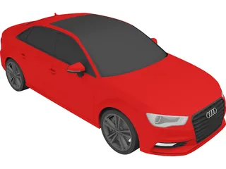 Audi A3 Sedan 2.0 TFSI (2015) 3D Model