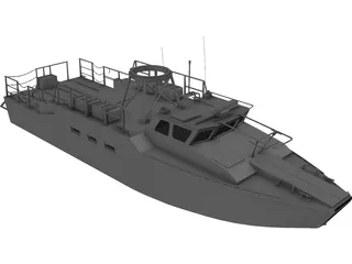 Navy Coastal Patrol Boat 3D Model