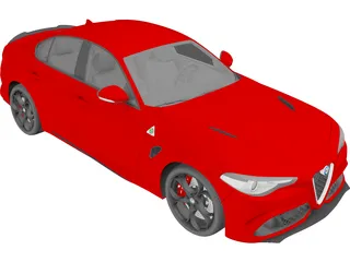 Alfa Romeo Giulia Quadrifoglio (2016) 3D Model