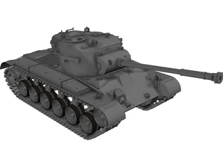 M26 Pershing Heavy Tank 3D Model