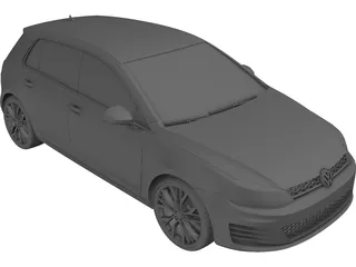 Volkswagen Golf GTI (2010) 3D Model