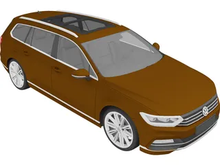 Volkswagen Passat Variant R-Line (2015) 3D Model
