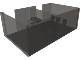 Accessible Space Toilets 3D Model