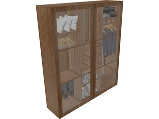 Closet with Furniture 3D Model