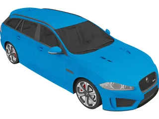 Jaguar XFR-S Sportbrake (2015) 3D Model