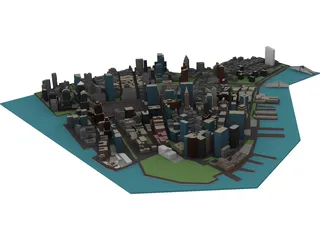 New York Lower Manhattan 3D Model