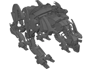 Mecha Wolf 3D Model