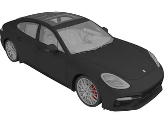 Porsche Panamera Turbo (2017) 3D Model