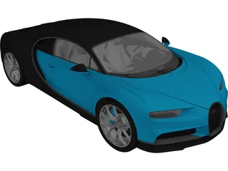 Bugatti Chiron (2017) 3D Model