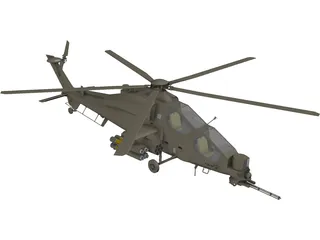 T-129 ATAK Helicopter 3D Model