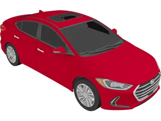 Hyundai Elantra Limited (2017) 3D Model
