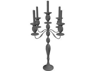 Candle Stick Classic 3D Model