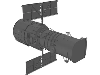 Hubble Space Telescope 3D Model