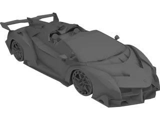 Lamborghini Veneno Roadster LP750-4 (2015) 3D Model