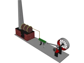 Wilesco Steam Engine 3D Model