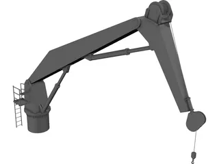 Deck Crane 3D Model