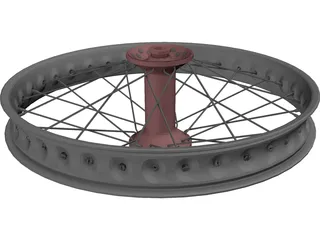 Motorcycle Wheel 3D Model