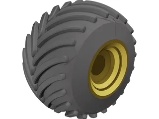 Monster Truck Wheel 3D Model
