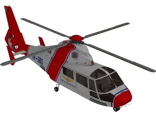 Eurocopter AS-365N Dauphin 2 3D Model