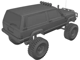 Jeep Cherokee Monster Truck 3D Model