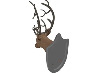 Deer on Wall 3D Model