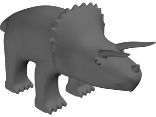 Triceratops Toy 3D Model