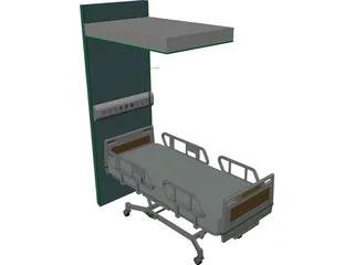 Hospital Bed Hillrom 3D Model