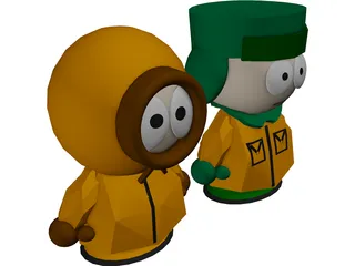 South Park Characters 3D Model