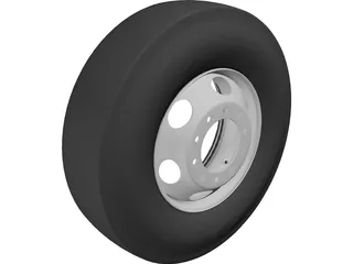 Tire and Rim 3D Model