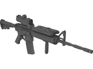 M4A1 Elcan 3D Model