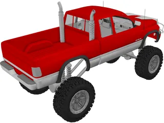 Dodge Ram Club Cab 4x4 3D Model