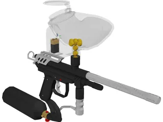 Paintball Gun 3D Model