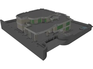 House 3 Story 3D Model