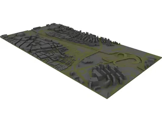 Madrid City Part 3D Model