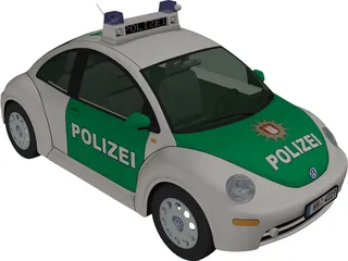 Volkswagen Beetle Polizei 3D Model