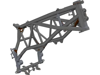 KTM 950 Rally LC8 Frame 3D Model