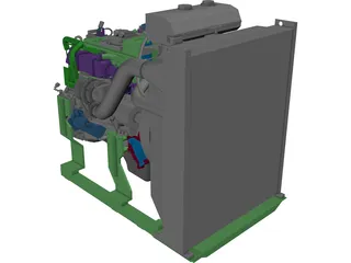 Volvo TAD570VE Engine 3D Model