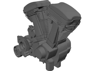 Buell XB9R Engine 3D Model