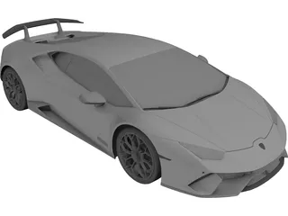 Lamborghini Huracan Performante (2017) 3D Model