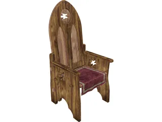 Medieval Chair 3D Model
