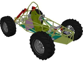 Chassis Kart Cross 3D Model