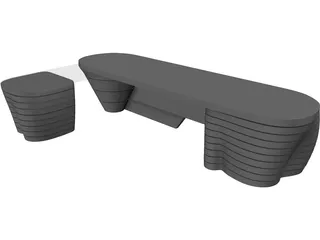 Futuristic Table 3D Model