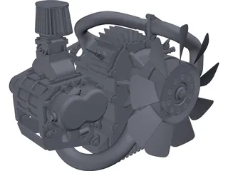 Two-Stroke Engine 3D Model