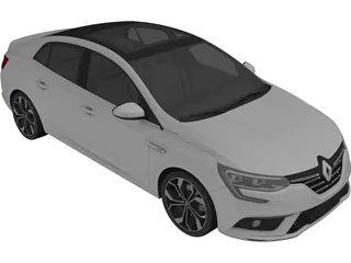 Renault Megane Sedan (2017) 3D Model