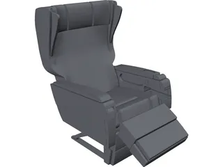 Airplane Business Class Chair 3D Model