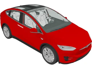 Tesla Model X (2017) 3D Model