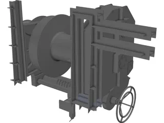 Hydraulic Winch 3D Model