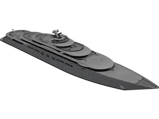 Yacht Mega 3D Model